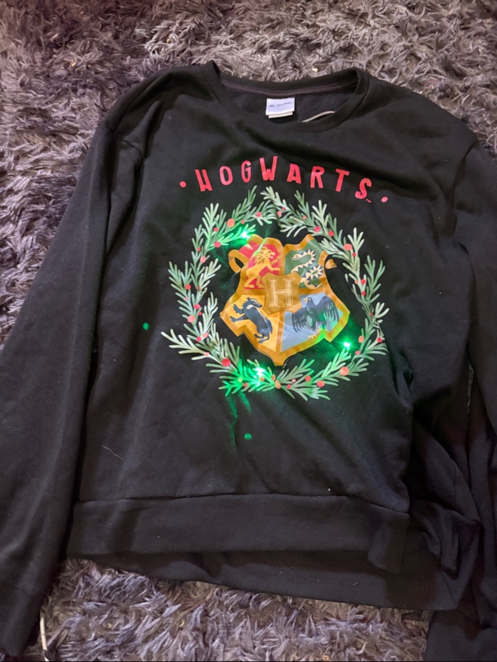 Hogwarts Crest Black Crewneck Sweatshirt
